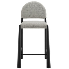 Hayley Upholstered Fabric Counter Stools Set of 2 by Modway - Black Camel