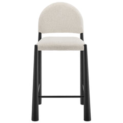 Hayley Upholstered Fabric Counter Stools Set of 2 by Modway - Black Cream