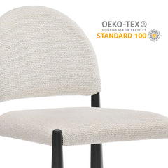 Hayley Upholstered Fabric Counter Stools Set of 2 by Modway - Black Cream