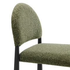 Hayley Upholstered Fabric Counter Stools Set of 2 by Modway - Black Leaf