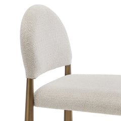 Hayley Upholstered Fabric Counter Stools Set of 2 by Modway - Brass Cream