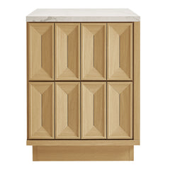 Mabry 23 Inch Geometric Faceted Two Drawer Nightstand by Modway - Oak