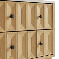 Mabry 23 Inch Geometric Faceted Two Drawer Nightstand by Modway - Oak