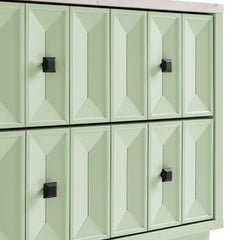Mabry 23 Inch Geometric Faceted Two Drawer Nightstand by Modway - Sage