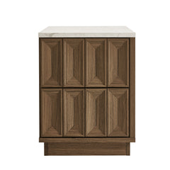 Mabry 23 Inch Geometric Faceted Two Drawer Nightstand by Modway - Walnut