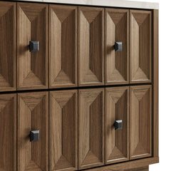 Mabry 23 Inch Geometric Faceted Two Drawer Nightstand by Modway - Walnut