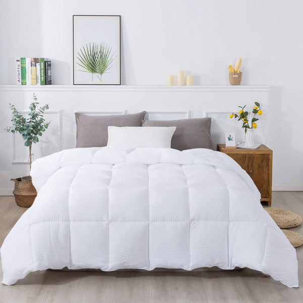 Kasentex Reversible All-Season Comforter Twin/Queen/King - Cozy Down Alternative Bedding