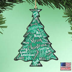 Merry Christmas Tree Ornament by Nature Wonders - Christmas Decor - 81988122