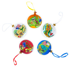 Gran Via, Madrid, Spain Glass Ball Christmas Ornament 4 Inches